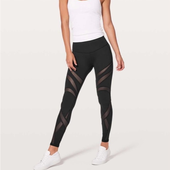 Lululemon Wunder Under Hi-Rise Tight *Mesh 28"
Black Black High-Waisted Leggings - Picture 1 of 15